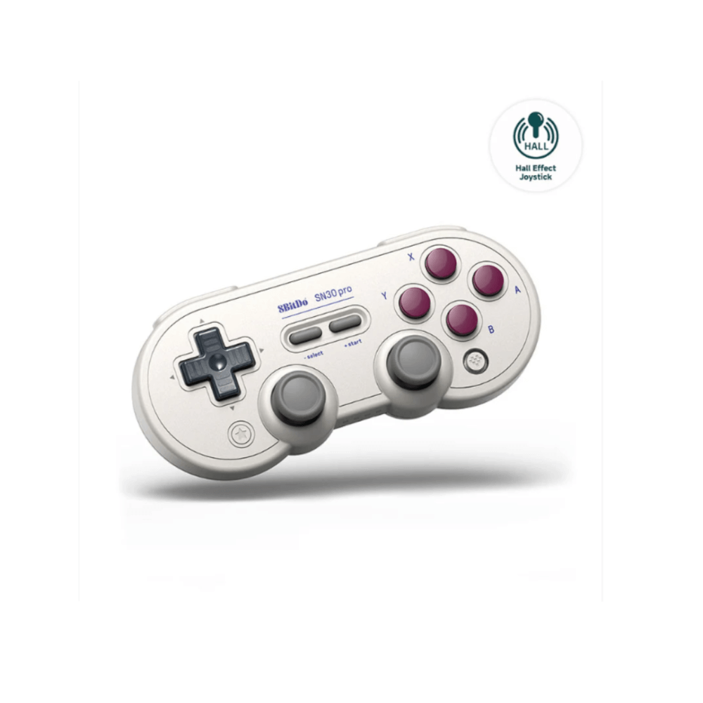 จอยเกมไร้สาย 8Bitdo SN30 Pro สีเทา/ปุ่มม่วง